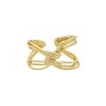 wholesale S925 Sterling Silver Korean Version Ins Minimalist Multi-Layer Interlaced Knot Line Ring for Women-0-4