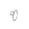 wholesale S925 Sterling Silver Simple and Fashion 2 Carat Genuine Moissanite Sparkle Ring Women's Engagement Wedding Band Wholesale-0-5