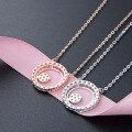 wholesale S925 silver Korean new fashionable minimalist necklace, same style as internet celebrity, diamond-encrusted circle pendant women's choker, wholesale-0-2