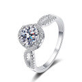 wholesale S925 Sterling Silver Cross-Border Wholesale 2-Carat Moissanite High-End Luxury Multi-Color Exquisite Ring-0-1