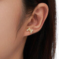 wholesale S925 Sterling Silver Ultra Sparkly Small Fresh Bow Earrings, Simple and Light Luxury New Earrings-0-1