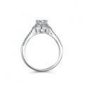 Sterling Silver 1-Carat Moissanite Women's Wedding Ring, Luxury Bezel-Set-0-0