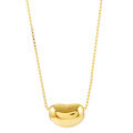 wholesale S925 Sterling Silver Acacia Bean Necklace New Fashion Trend Simple and Cute Lucky Small Gold Bean Necklace-0-4