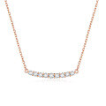 wholesale 18K Rose Gold High-End One-Word Lab-Grown Diamond Necklace with Real Diamonds, Lucky Series, Authentic-0-1