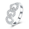 Metal Material Interlocking Ring Light Luxury Diamond Fashion Jewelry Wholesale Direct-0-4