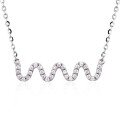 wholesale 18K Gold, 14K Rose Gold, 9K White Gold New Light Luxury Niche Wave Curve Necklace for Women Collarbone-0-0