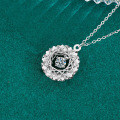 S925 Silver Dreamcatcher Wreath Necklace with Moissanite Pendant-0-1