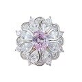 wholesale 925 Sterling Silver Jewelry Simulated Firework Pink Sapphire Ring New Trendy Women's Pink Diamond Ring-0-4