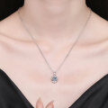 S925 Silver Petal Mini Pearl Moissanite Necklace, Original Design-0-2