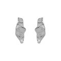 wholesale S925 Sterling Silver 626 Korean Version Ins Small and Edgy Design Minimalist Versatile Irregular Surface Texture Earrings for Women-0-4