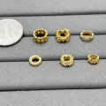 wholesale Gold-plated silver running ring clasp DIY jewelry accessories with micro-set zirconia barrel beads for necklaces and bracelets crafting materials-0-3
