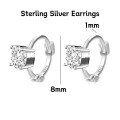 wholesale 999 Silver Women's Four-Leaf Clover Heart-Shaped Pure Silver Non-Removable Ear Cuff Hoop Earrings-0-23