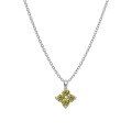 wholesale 925 Silver Cross-border Women's Small and Minimalist Luxury Birthstone Series Colorful Flower Pendant Fresh and Elegant Collarbone Necklace-0-12