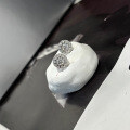 925 Silver Sunflower Moissanite Stud Earrings, Unisex Minimalist Luxury-0-2