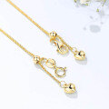 wholesale 18K Gold Choker Chain Women's Ins Simple Versatile Shining Necklace Yellow Gold White Gold Rose Gold Plain Chain Customization-0-1