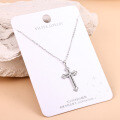 S925 Silver Minimalist Cross Pendant Necklace Wholesale Women's Trendy-0-9