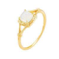 wholesale S925 Silver Autumn New Sugar Tower Square Ring with Moonstone Overlapping Blue Topaz Factory Direct from Dunli Jewelry-Moonstone + Sky Blue Topaz Ring Size 8