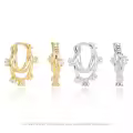 wholesale S925 Sterling Silver Micro Pavé Stone Stud Earrings-0-0