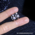 S925 Four-Prong Moissanite Stud Earrings, 2025 New Small-Design Ear Hoops-0-1