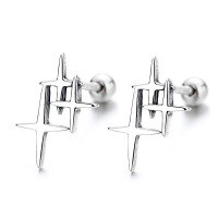 wholesale S925 Sterling Silver Korean Dongdaemun Irregular Geometric Earrings, Ins Minimalist Style Creative Stud Earrings for Women-YFR033/approx. 1.03g 925 silver