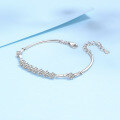 wholesale PT950 Gold Plated S925 Silver Nine-Star Bracelet for Women with Moissanite Simulated Diamond Jewelry-0-1