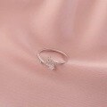 wholesale 925 Sterling Silver Hollow Star Ring Women's INS Minimalist Style Simple Diamond Inlaid Meteor Open Adjustable Ring-0-2