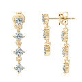 S925 Sterling Silver D Color Moissanite Fringe Earrings for Women-0-3