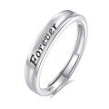 wholesale S925 Sterling Silver Original Design High-end Couple Rings Adjustable Plain Band Rings Valentine's Day Gift-0-159
