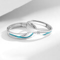 wholesale 925 Sterling Silver Original Matching Couple Rings with Night Glow, Niche Luxury and Premium Feel Pair Rings for 520 Gift-0-5