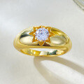 wholesale S925 Silver Gold-Plated Polished 50 Ring for Women,Ins Style Ring Loop,2023-0-2