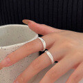wholesale S925 Sterling Silver Closed Solid Cat Eye Ring Women New Small Design Light Luxury Minimalist Band-0-3