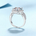 wholesale S925 Sterling Silver Simple and Elegant Circle 5-Carat Moissanite Ring Gift for Best Friend or Wife-0-2