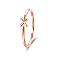 wholesale 18K Rose Gold 9K Gold Minimalist Dainty Ins Style Tail Ring Light Luxury Piece Direct From Manufacturer-9K Rose Gold HK13