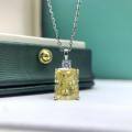 wholesale S925 Sterling Silver Cross-border Huang Hefang Jewelry Pendant Necklace for Women, Plated with 18K Gold, Ice Flower Cut Diamond, Natural Gemstone Collarbone Chain-0-3
