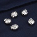 wholesale S999 Pure Silver Horizontal Hole Beads Retro Silver Goldfish Bobo Fish Kissing Fish Accessories DIY Beaded Jewelry Accessories-0-3