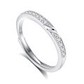 wholesale S925 Sterling Silver Original Design High-end Couple Rings Adjustable Plain Band Rings Valentine's Day Gift-0-50