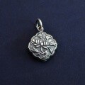 wholesale 925 Sterling Silver Plum Orchid Bamboo Chrysanthemum Pendant Retro Ethnic Style Handwoven Bracelet DIY Material Accessory Charm-0-8