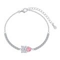 wholesale S925 Sterling Silver Summer Hot-Sale Women's Exquisite Geometric Zirconia Row Diamond Design Colorful Sweet Girl's Bracelet-0-7