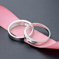 wholesale 925 Sterling Silver Couple's Rings Pair, Men and Women Matching Bands, Niche Design, High-End Feel, 520 Valentine's Day Gift for Girlfriend-0-2
