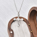 S925 Sterling Silver Moissanite Princess Cut Cross Pendant Necklace-0-2