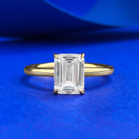 wholesale Metal: S925 Silver Gold Plated MinimalistIns Style 6*8 Small Sugar Cube Stackable Ring for Layering and Matching-R1184 Golden Sugar Cubes No. 6