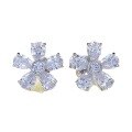 wholesale S925 Silver New 4*6mm Teardrop Petal High-Carbon Diamond Stud Earrings Women's-0-4