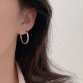 wholesale S925 sterling silver minimalist C-shaped hoop earrings for women, understated and versatile with an elegant high-end vibe-0-4