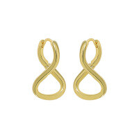 wholesale Pure silver 702 Korean version ins niche design minimalist versatile elegant irregular lines S92 earrings for women-18K gold>925 silver