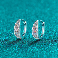 S925 Sterling Silver Full Moissanite Stud Earrings-25.6 points Moissanite  925 silver
