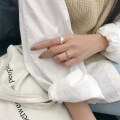 wholesale S925 sterling silver JF232 Korean-style versatile silver ring, ins minimalist niche retro chain ring for women-0-3