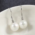 wholesale S925 silver shell pearl ear hooks, stylish and elegant, fresh and sweet ear accessories, perfect as a birthday gift for female friends-0-0