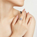 S925 Silver Moissanite Cross Women's Ring, 2 Carat, Cross-border Supply-0-3