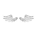 wholesale S925 Silver Korean Japanese Style Minimalist Wing Stud Earrings Wholesale E7681-0-3