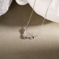 wholesale 925 Silver V-necklace Women'sins。-0-5